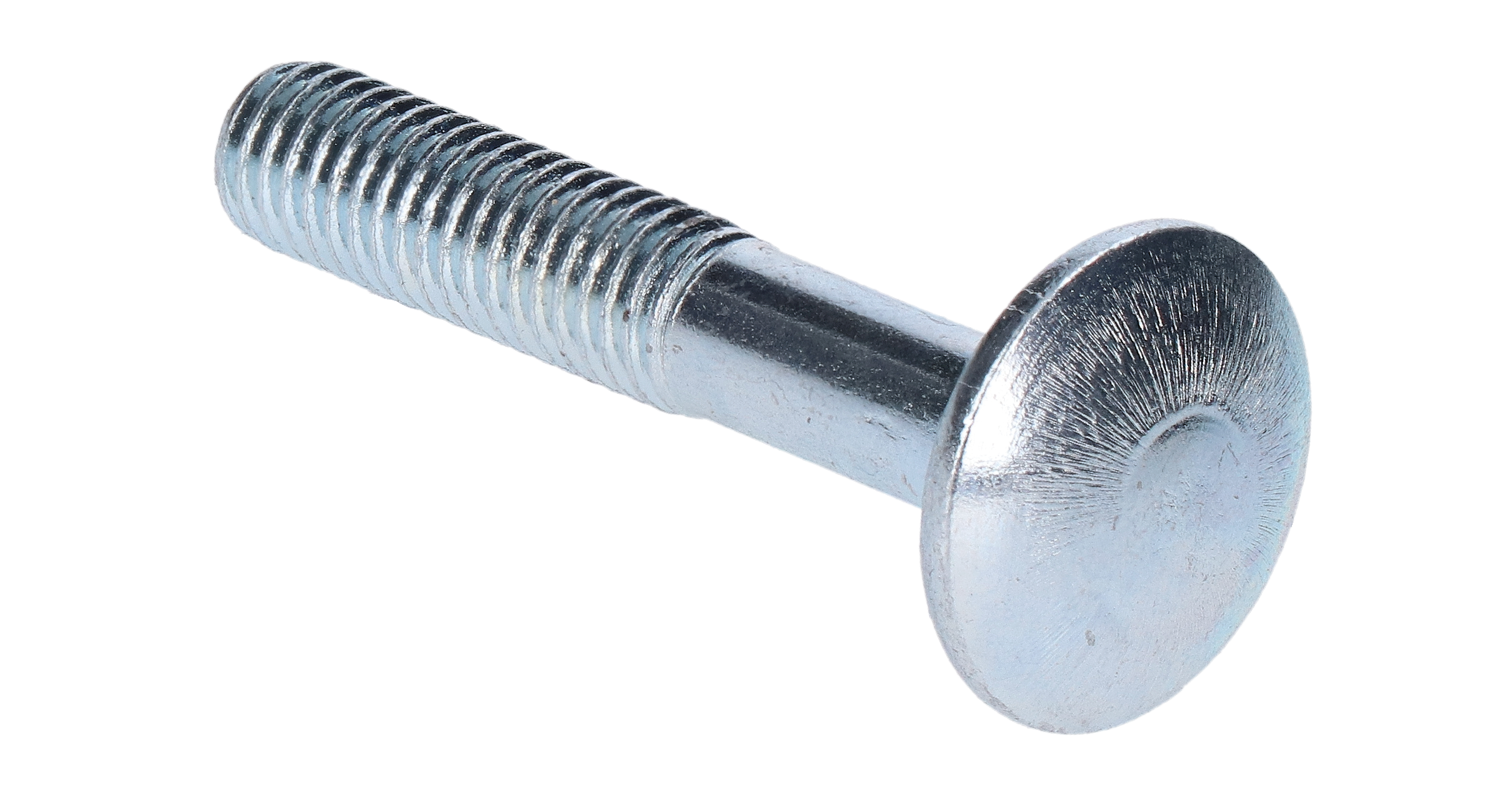 Vratový šroub M6x12, DIN 603, pevnost 4.8, pozink