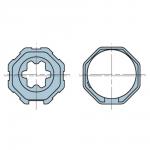 Adaptér a osmihranný unášecí díl 70 mm pro roletový NEO