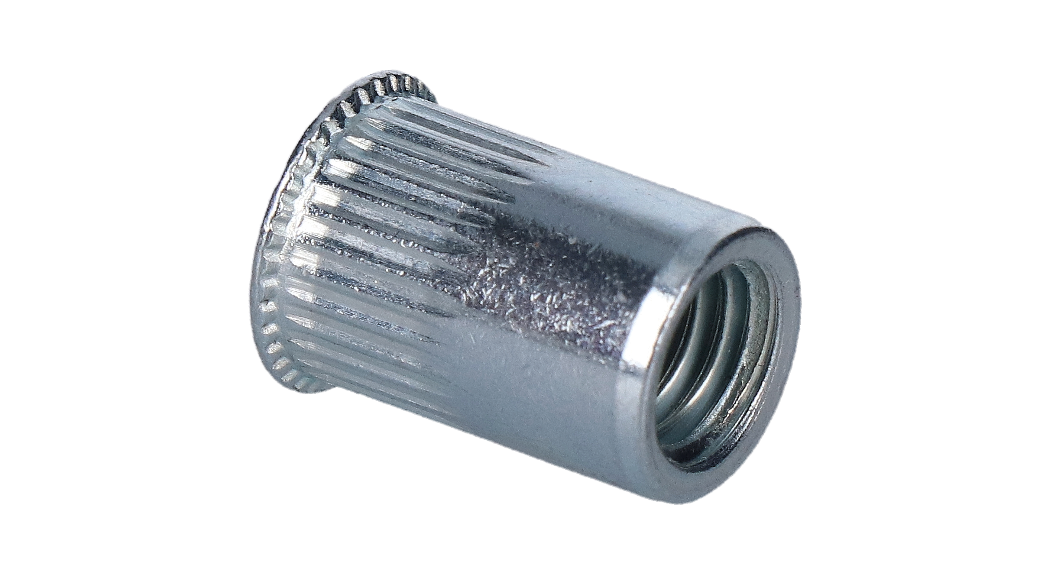 Nýtovací rýhovaná matice M4, mikro hlava, L = 10 mm