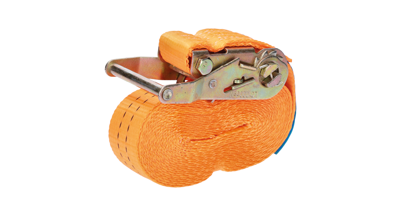 Jednodielny upínací pás s račňou a voľným koncom, 2t, dĺžka 6m, 35mm