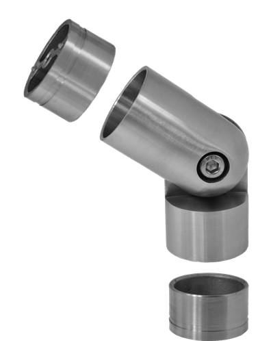 Spojovací oblouk s kloubem s mezikusy, ø 42 mm, AISI 304