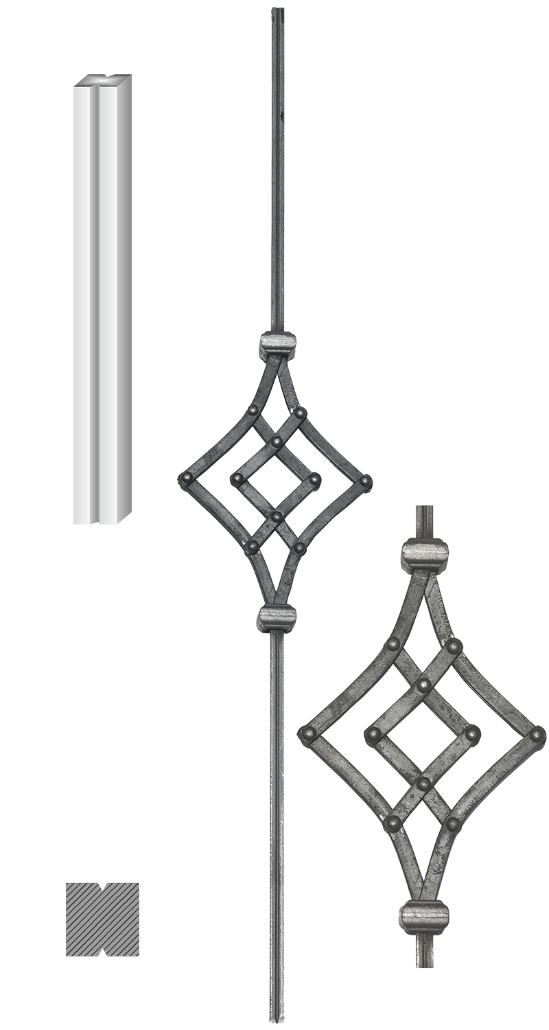 DOPREDAJ tyč 12 x 12 x 900 mm, ornament 280 x 180 mm