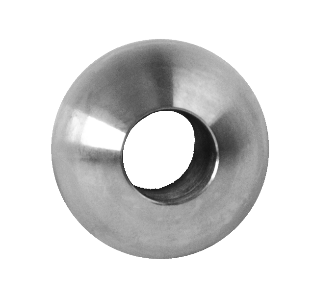 Koule průchozí ø 25 mm na trubku ø 12 mm, broušená AISI 304