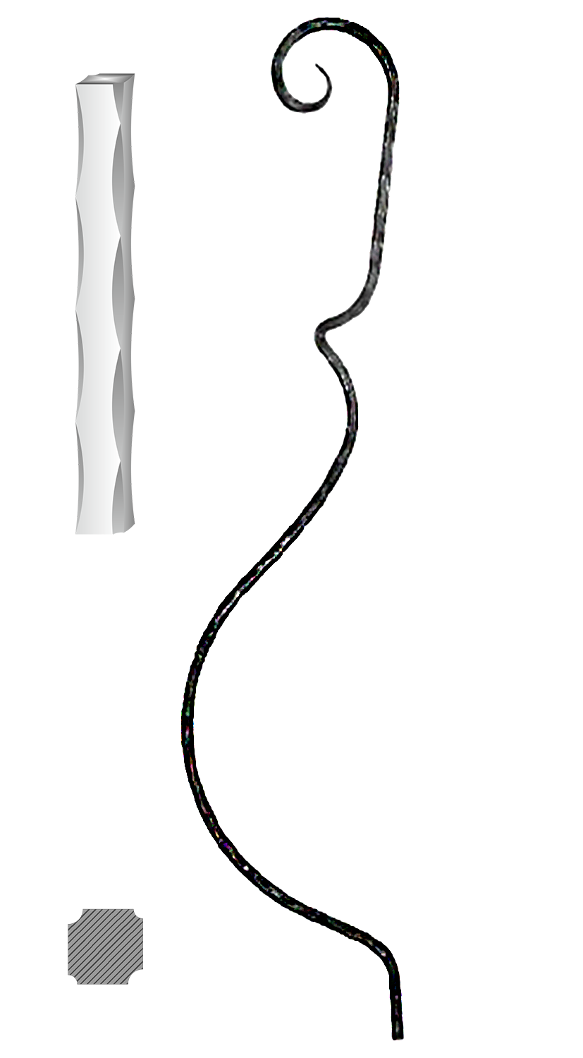 Tyč 12 x 12 mm, 1000 x 210 mm