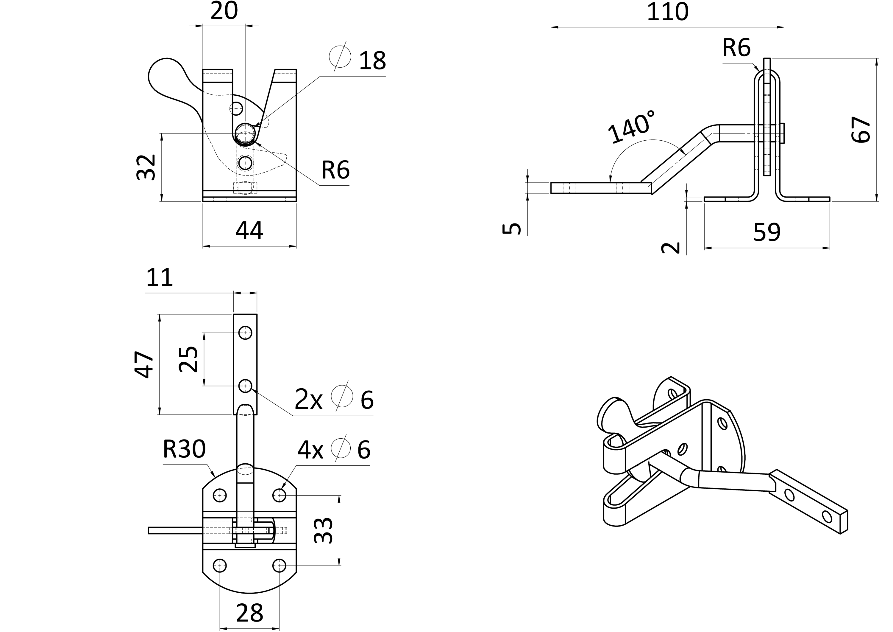 DOPREDAJ Mechanický gravitačný zámok (záklop), pozinkovaný