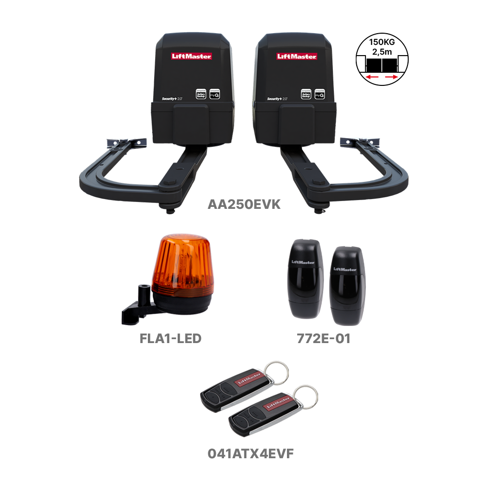 LiftMaster sada pro dvoukřídlou bránu do 2.5m/křídlo