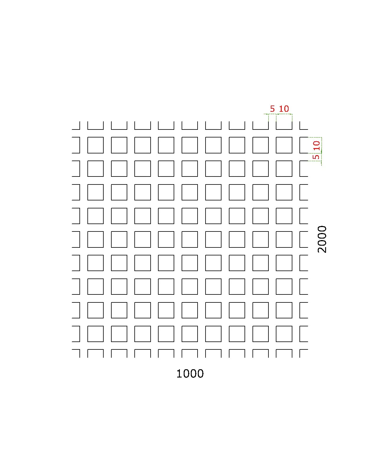 DOPREDAJ! Dierovaný plech Fe t = 1 mm, otvor 10 x 10 mm, rozteč 15 mm