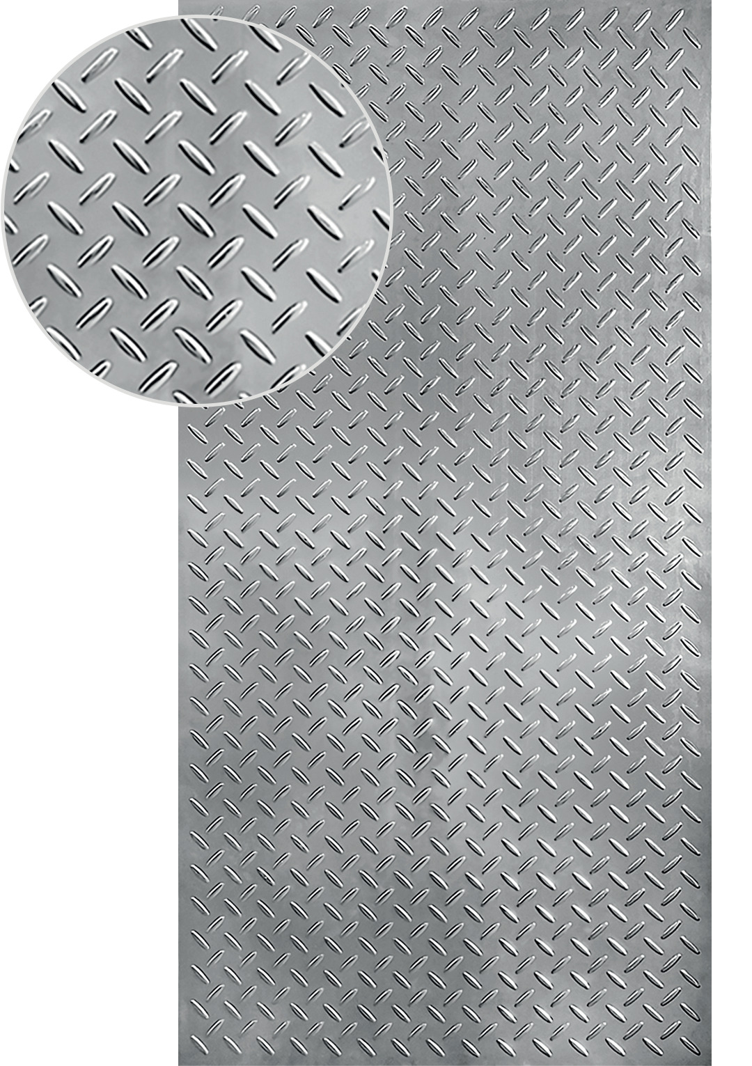 Plech  pozinkovaný, 2000x1000x1,2mm - slza, 3D vzor