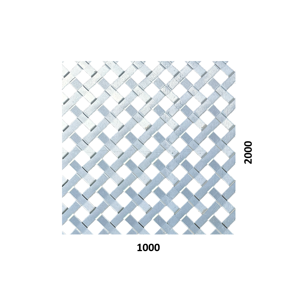 Děrovaný Zn plech tkanina, otvor 10 x 10 mm, rozteč 17 mm