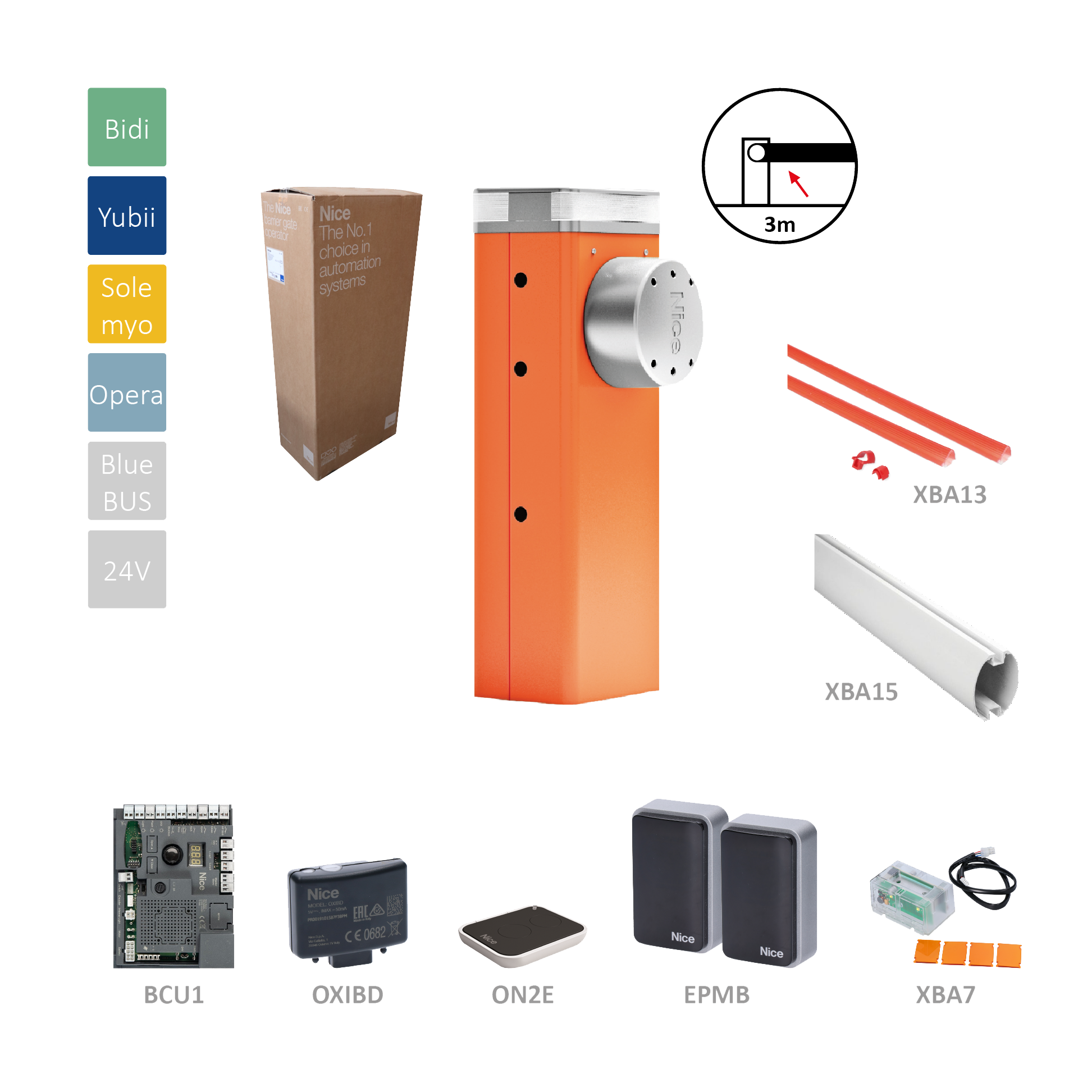 M3BAR KIT automatická závora do 3m