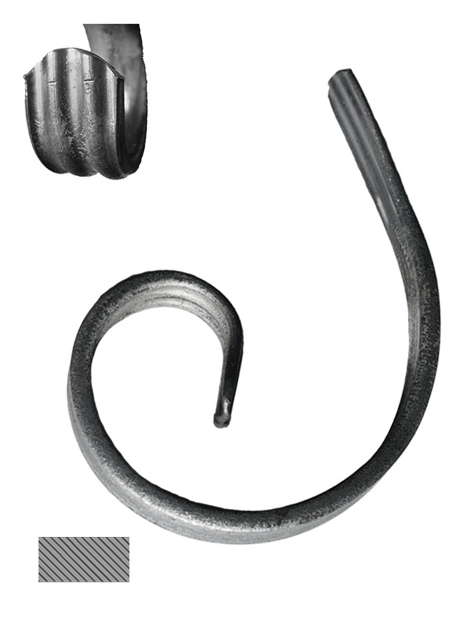 Půlkruh 14 x 6 mm, 100 x 120 mm