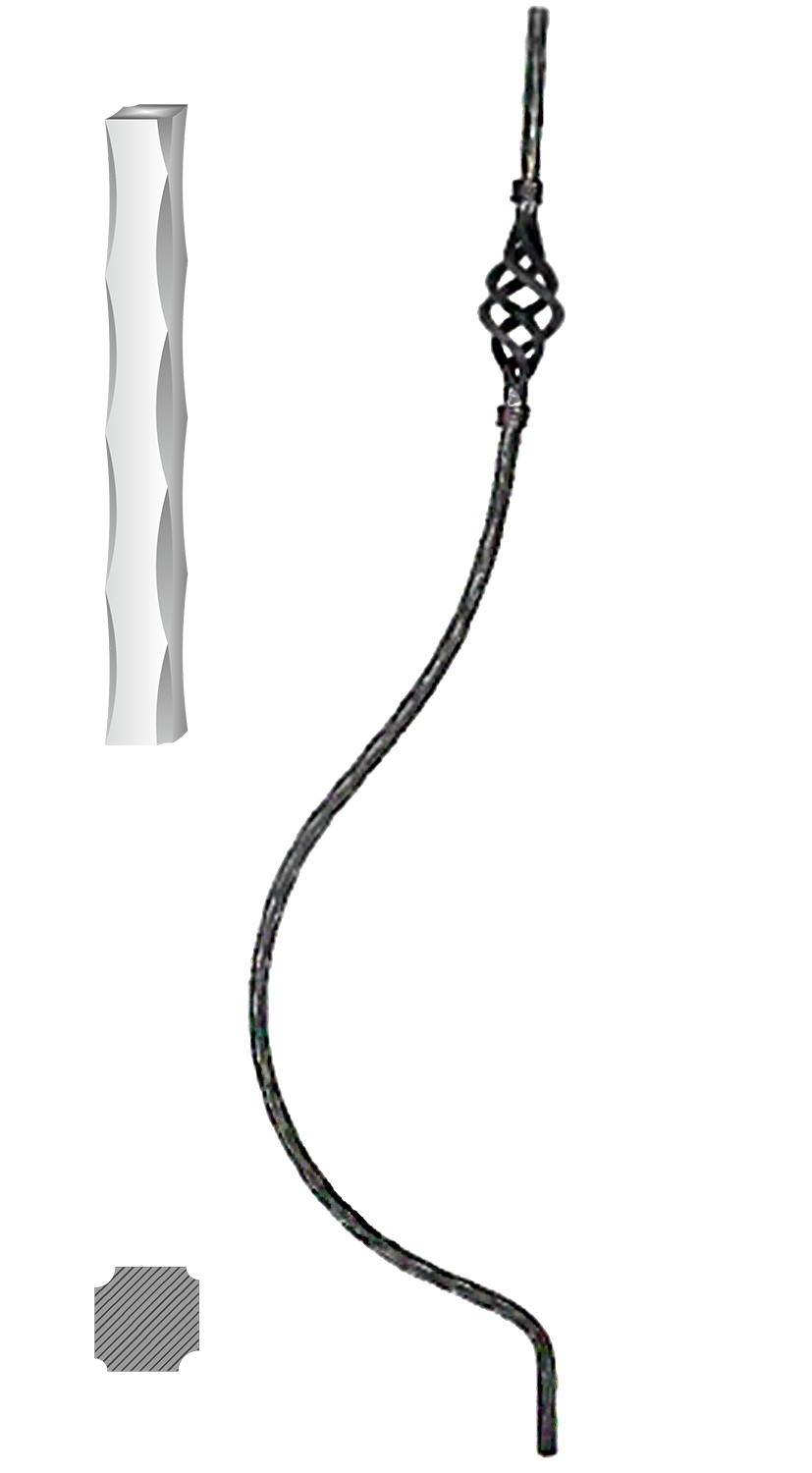 Tyč 12 x 12 mm, 1000 x 210 mm