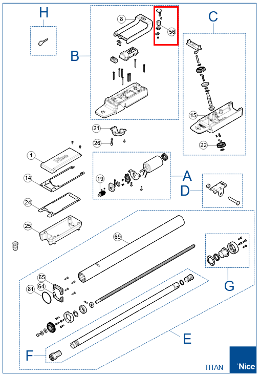 CM-B-1010.1630 Vložka s klíčem č.1010 pro WIL4, WIDEM, TTN