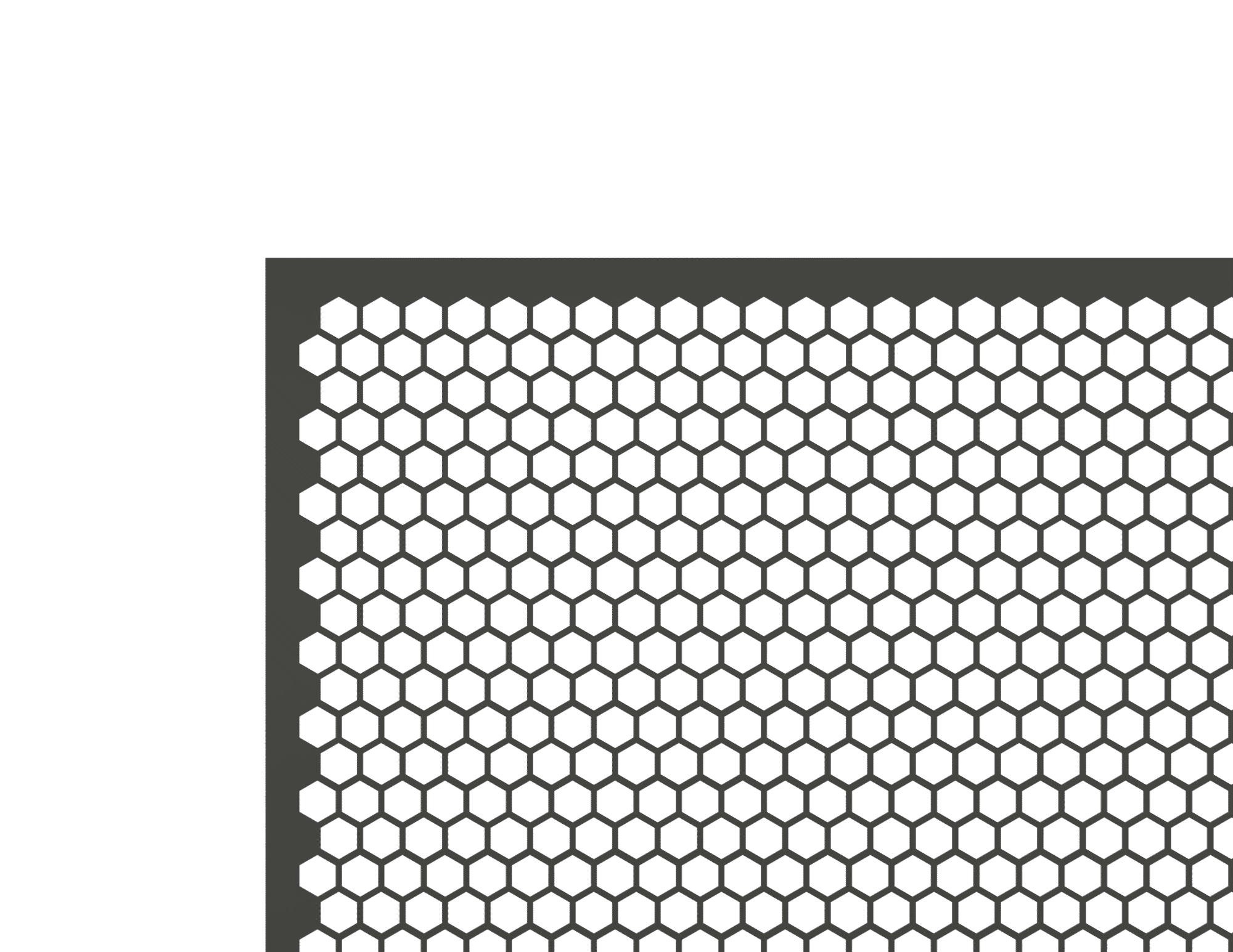 Dierovaný plech Zn 1000 x 2000 x 1,5 mm, šesťhranné otvory