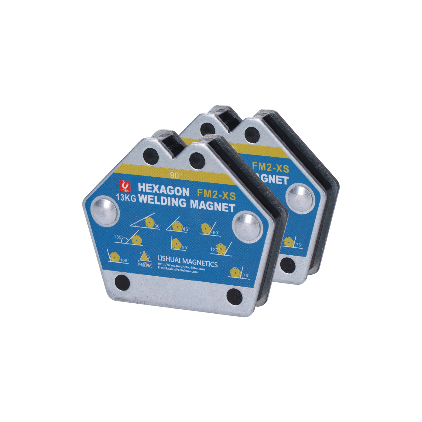 Svařovací magnet / svařovací úhel, zatížení 12.5kg, měřící úhly: 30°, 45°, 60°, 75°, 90°, 105°