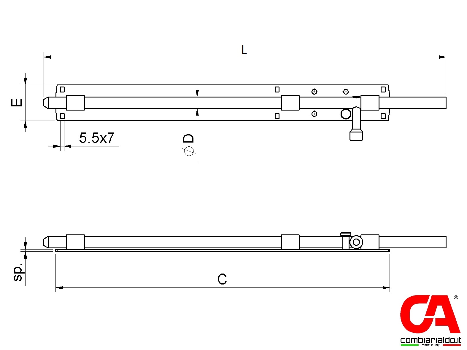 DOPREDAJ Rígeľ ø 16 mm, L = 560 mm
