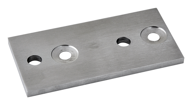 Deska pro boční kotvení sloupu 120 x 60 mm, brus AISI 304