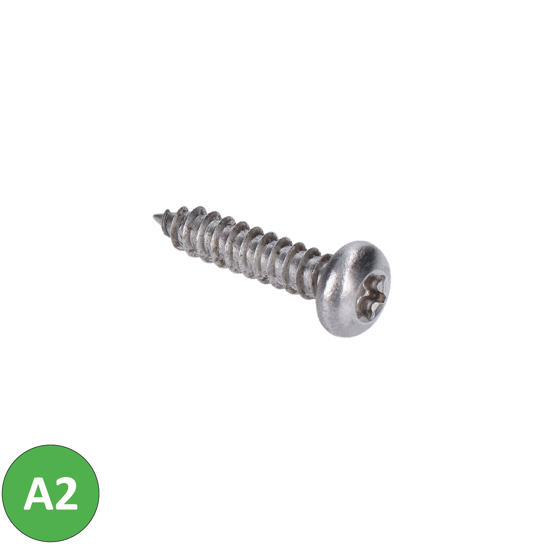 Nerezový šroub samořezný 4,2 x 19 mm, půlkulatý, AISI 304