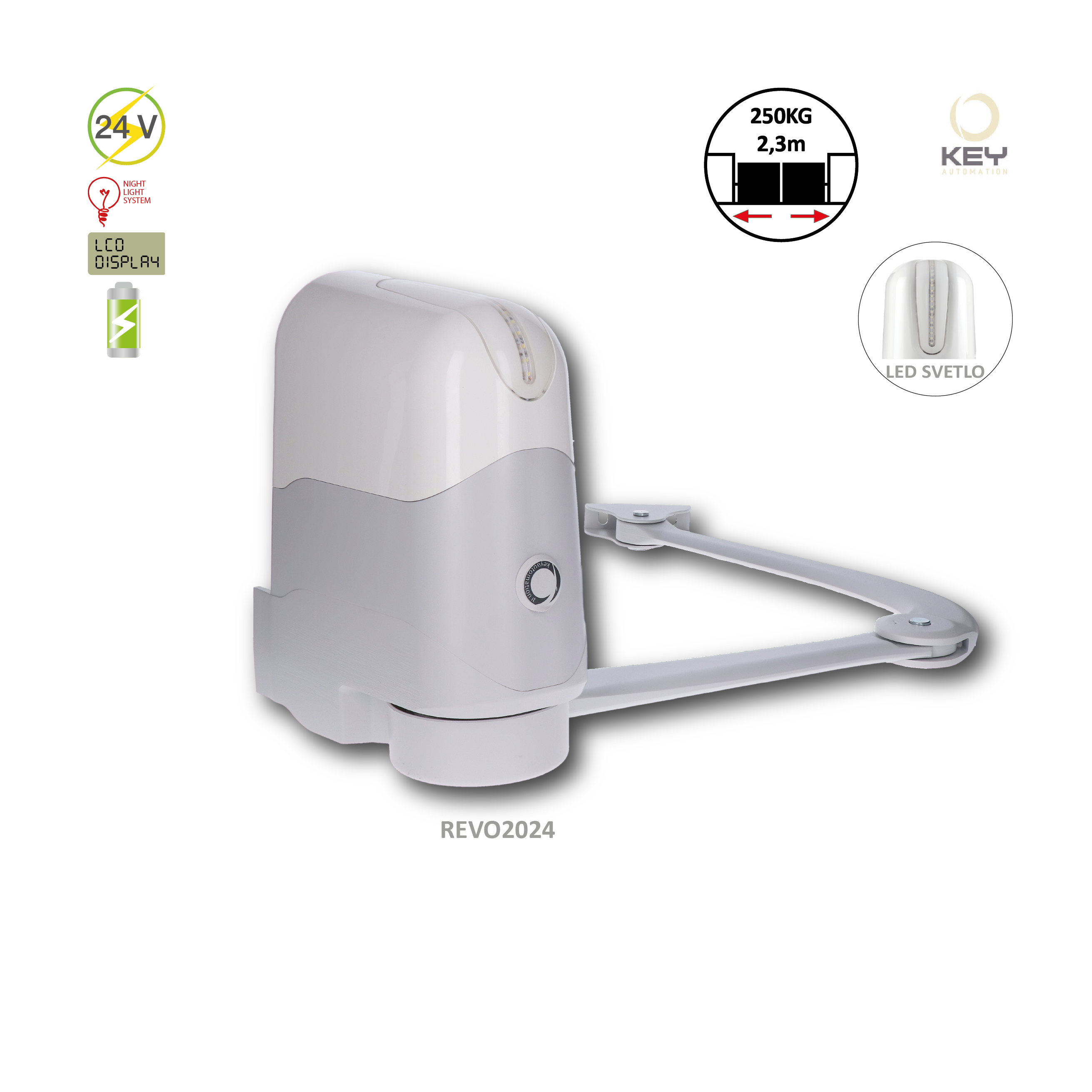 REVO pohon pro křídlovou bránu do 2,3m/křídlo