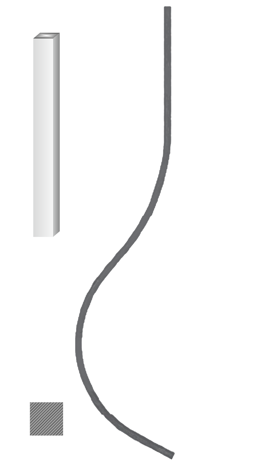 Tyč 12 x 12 mm, 900 x 220 mm