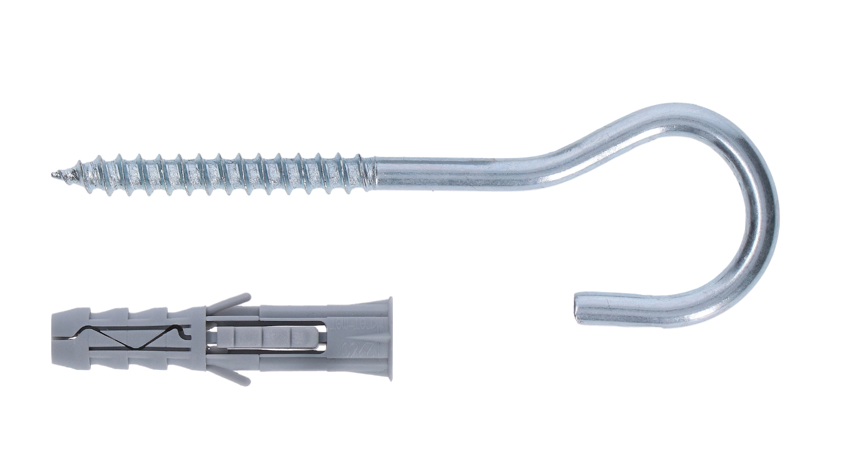 Hmoždinka univerzální8.0x40 s vrutem 4.5x65 s kruhovým hákem