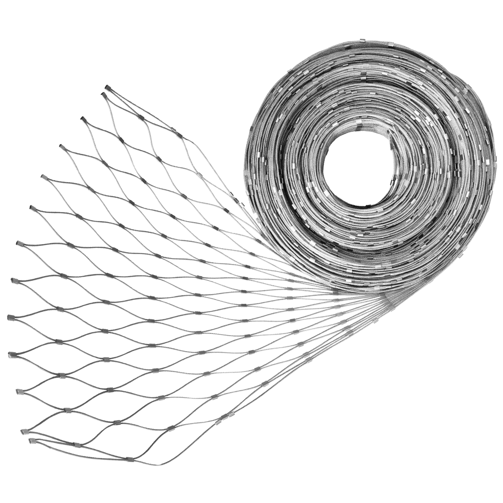 Lanková sieť, 1 x 5 m, oko 60 x 104 mm, ø 1,5 mm, AISI 316