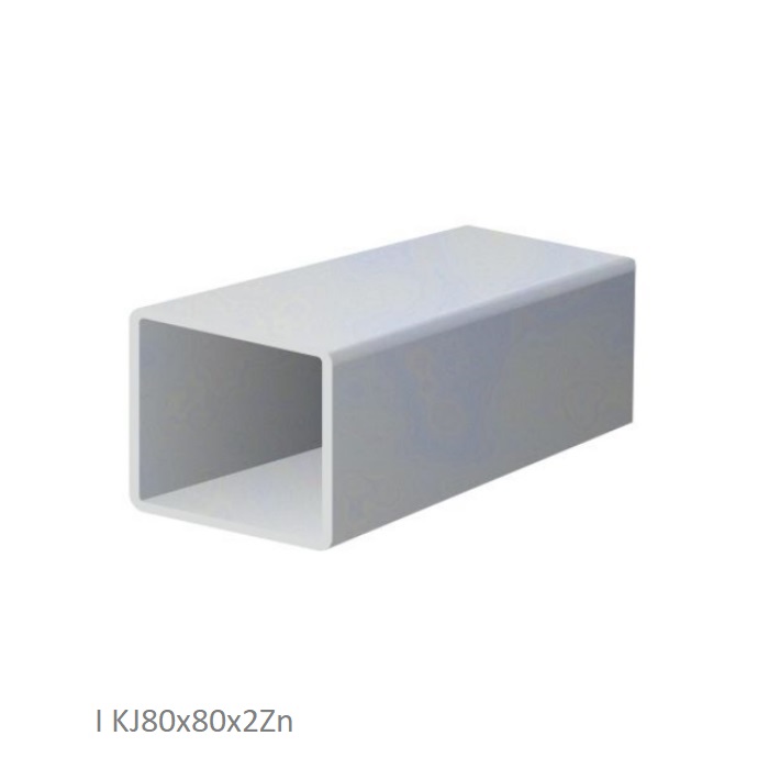 Uzavřený profil 80 x 80 x 2 x 6000 mm, pozink, hladký