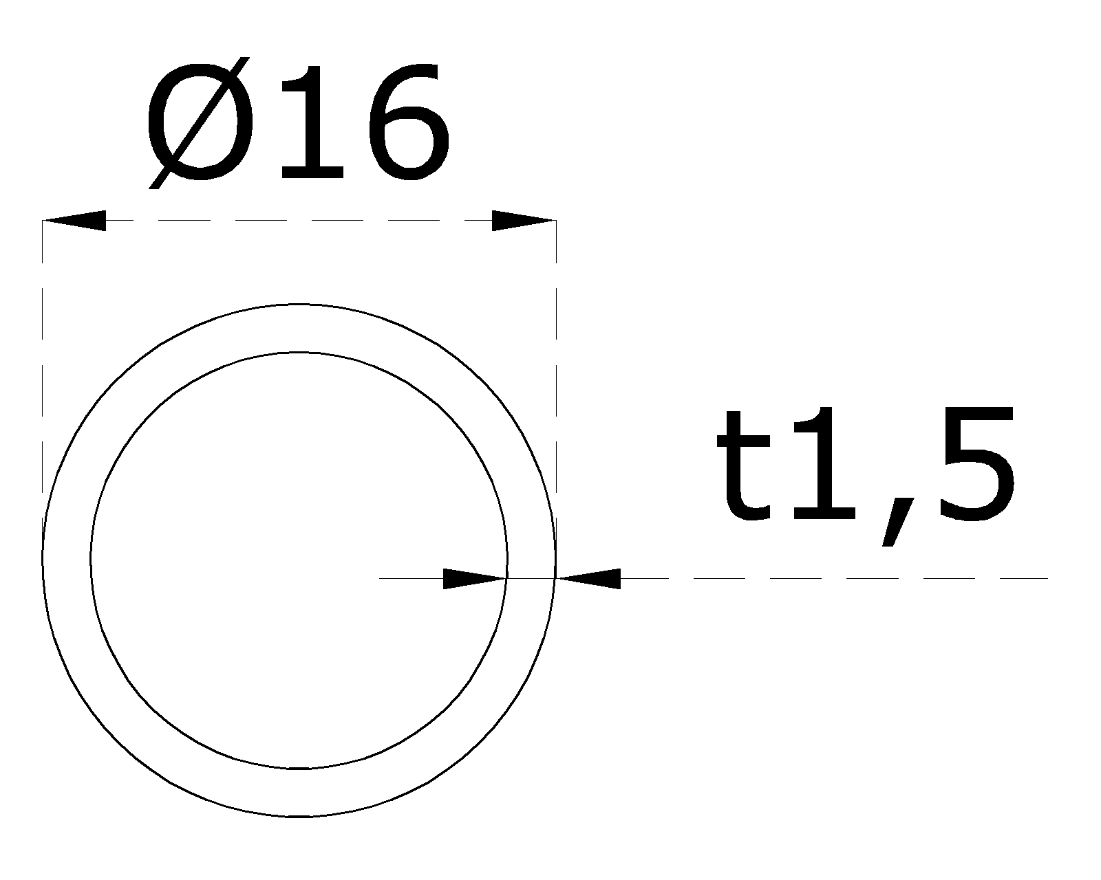 DOPREDAJ trubka ø 16 x 1,5 x 5000 mm, brúsená AISI 304