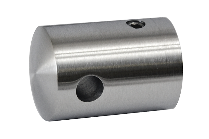 Držák lanka ø5 mm, bez zajištění, plochý (30x22 mm), broušená nerez K320 / AISI304