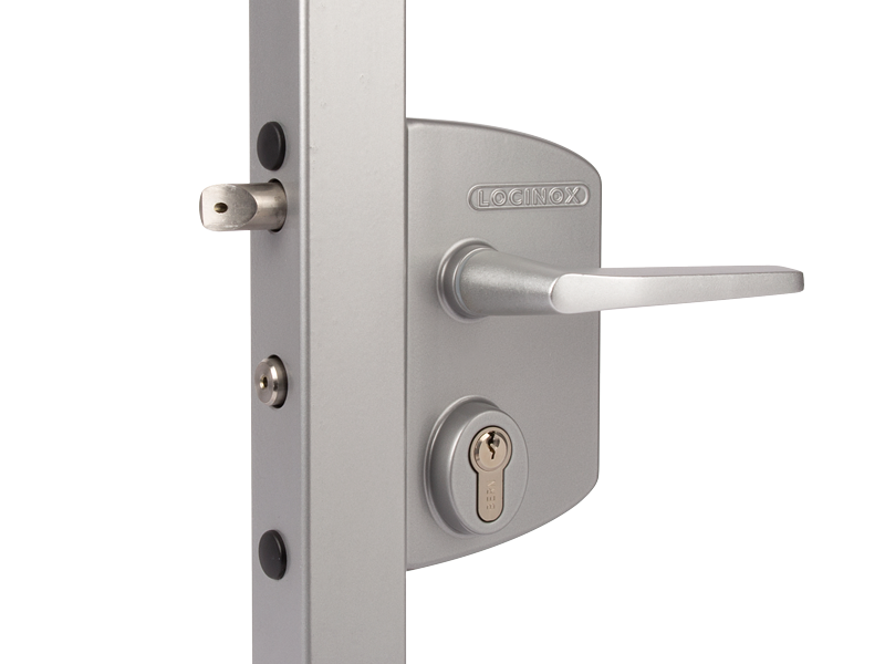 LOCINOX® Zámkový set LAKQ U2 pre profil 40 až 60 mm (kazeta, zámok, hliníkové kľučky, cylindrická vložka), voliteľná far