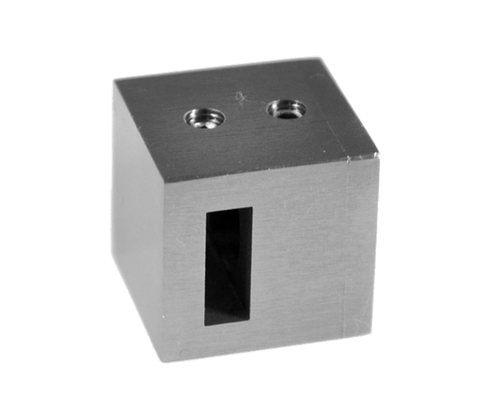 Držák tyče 15 x 5 mm, plochý, broušená nerez AISI 304