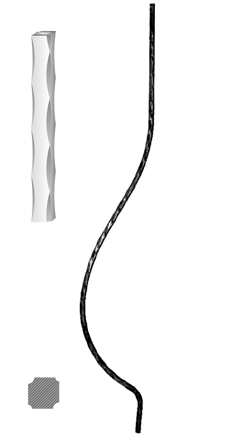 Tyč 12 x 12 mm, 1000 x 160 mm