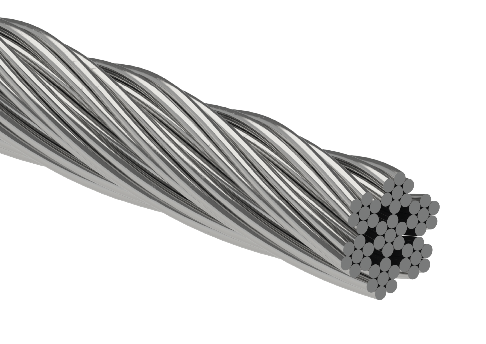 Ocelové lanko ø 5 mm (7 x 7 dr.), galvanický pozink