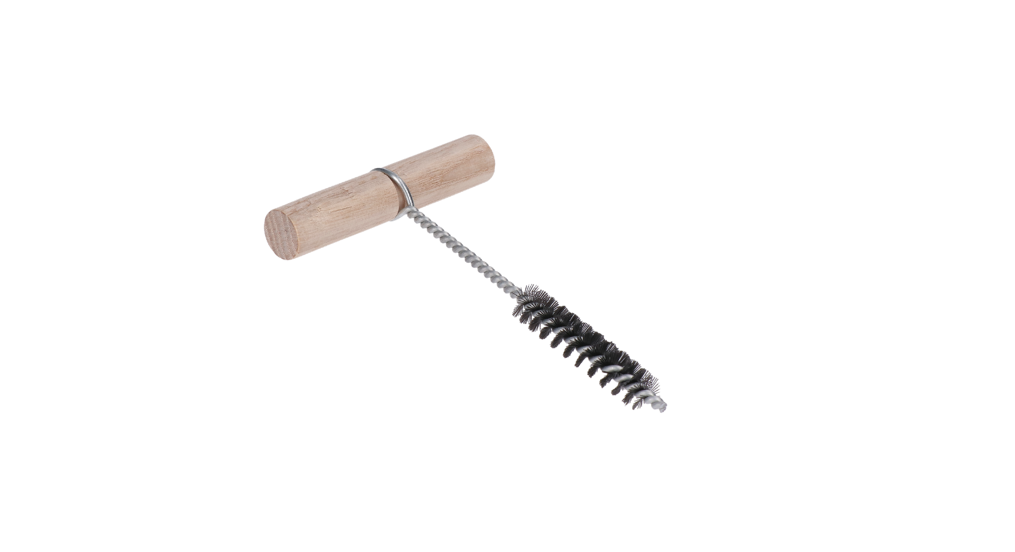 čistiaca kefka nylonová s drevenou rúčkou Ø11mm, dĺžka 120mm - z toho časť s kefkou 50mm