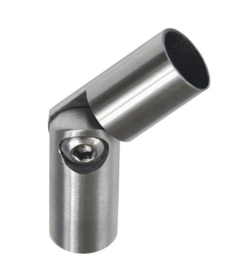 Spoj s kloubem, ø 14 mm (0-100°), broušená nerez AISI 304