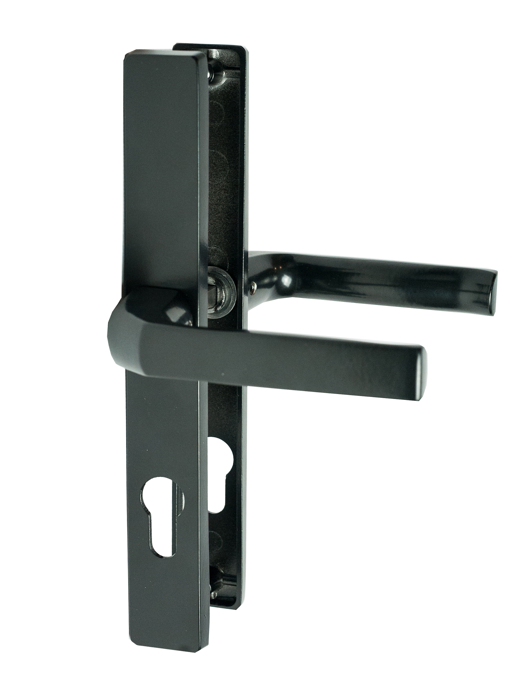 Klika, rozteč 72mm, úprava RAL9005, pár