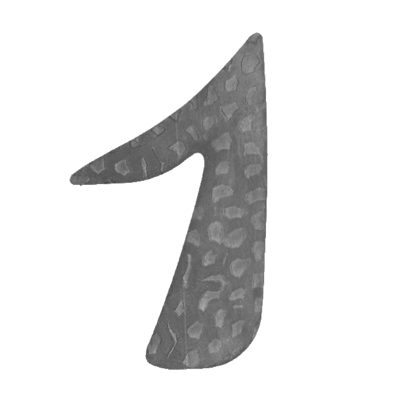 číslo domové 1, 170x90mm zdobené, bez povrchovej úpravy