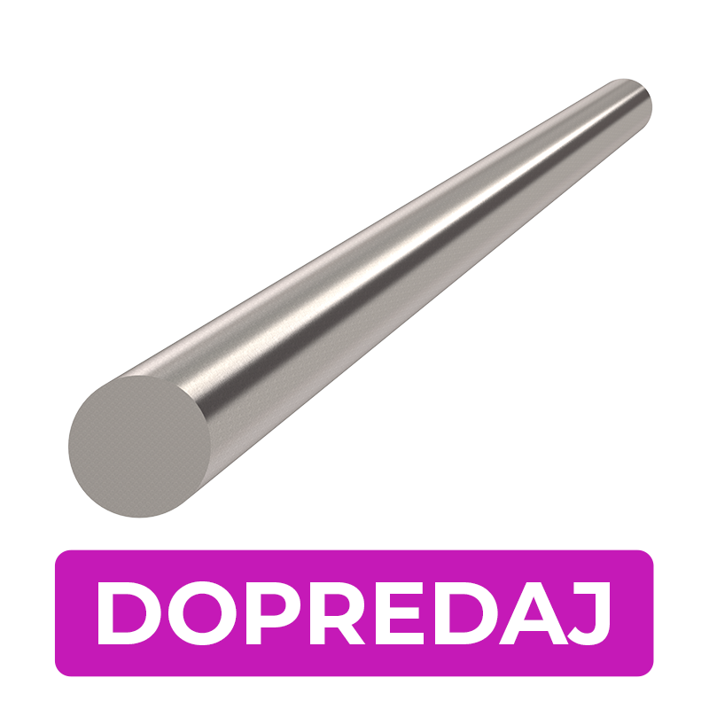 DOPRODEJ tyč ø 12 x 1000 mm, kartáčovaná nerez AISI 304