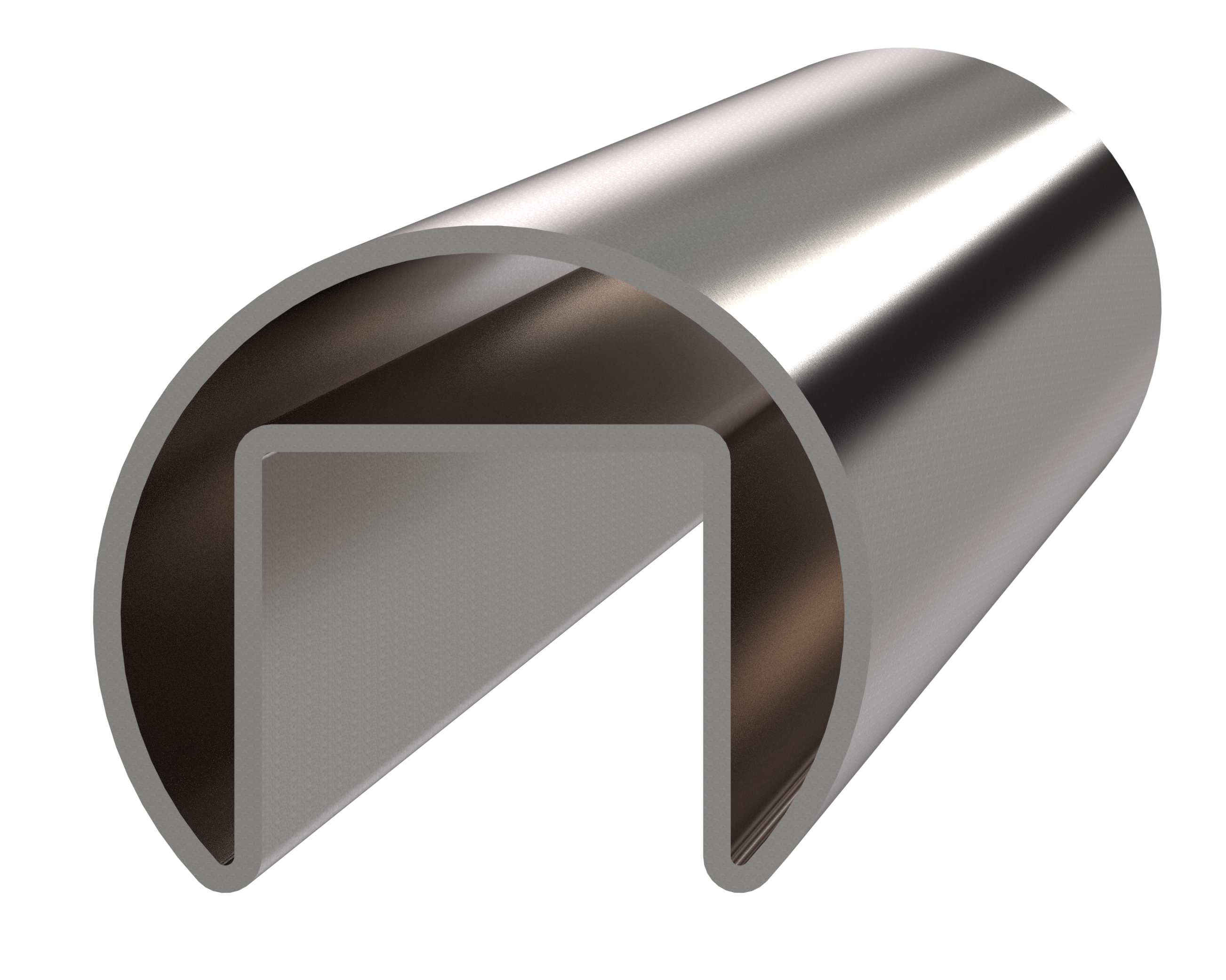 Madlo ø 42,4 x 6000 mm, sklo 8 - 17,5 mm, broušená AISI 304