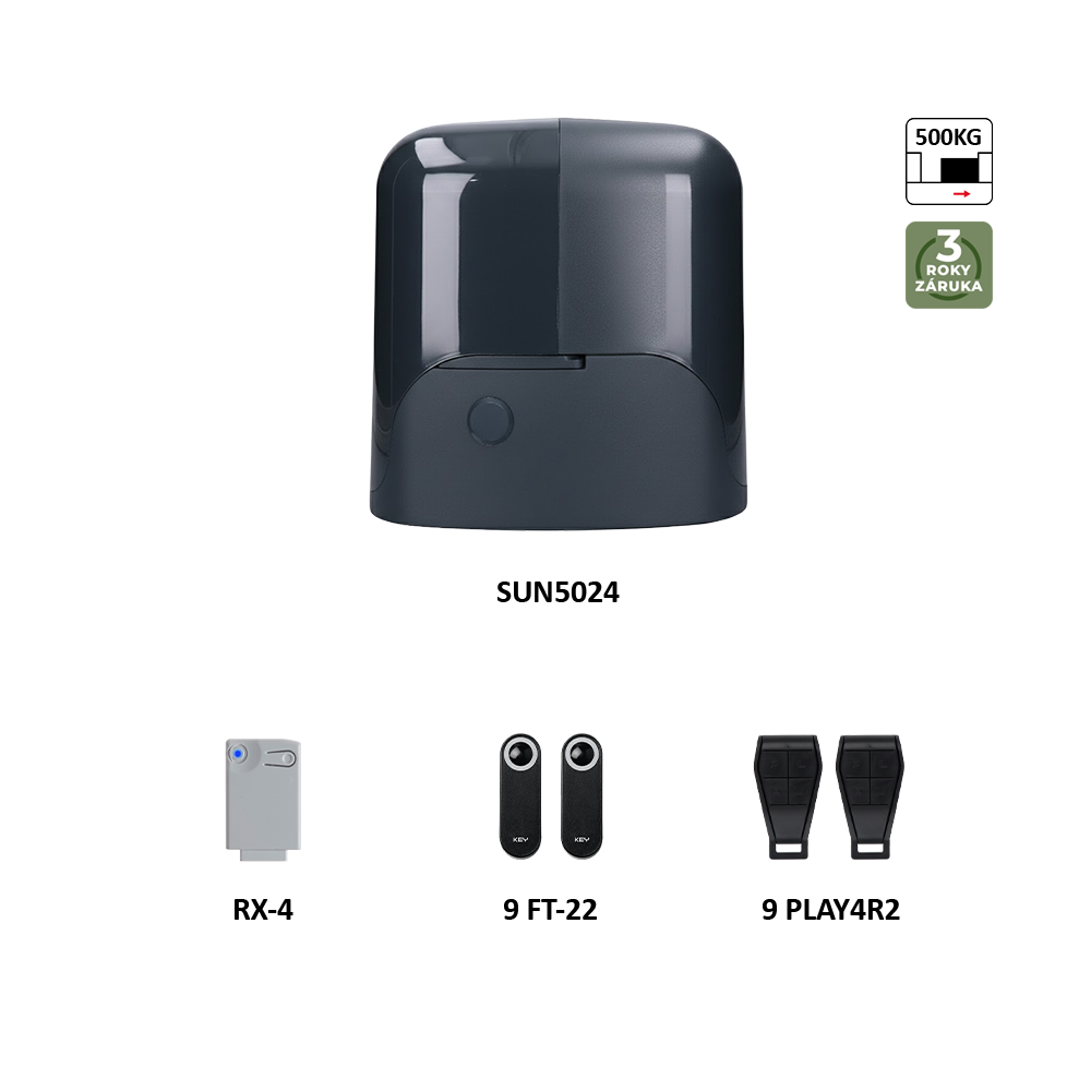 900KSUN5024KR2 SUNKIT DARK pro posuvnou bránu do 500 kg