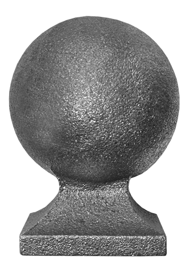 Koule ozdobná, L-90mm, podstavec 58x58mm, dutá