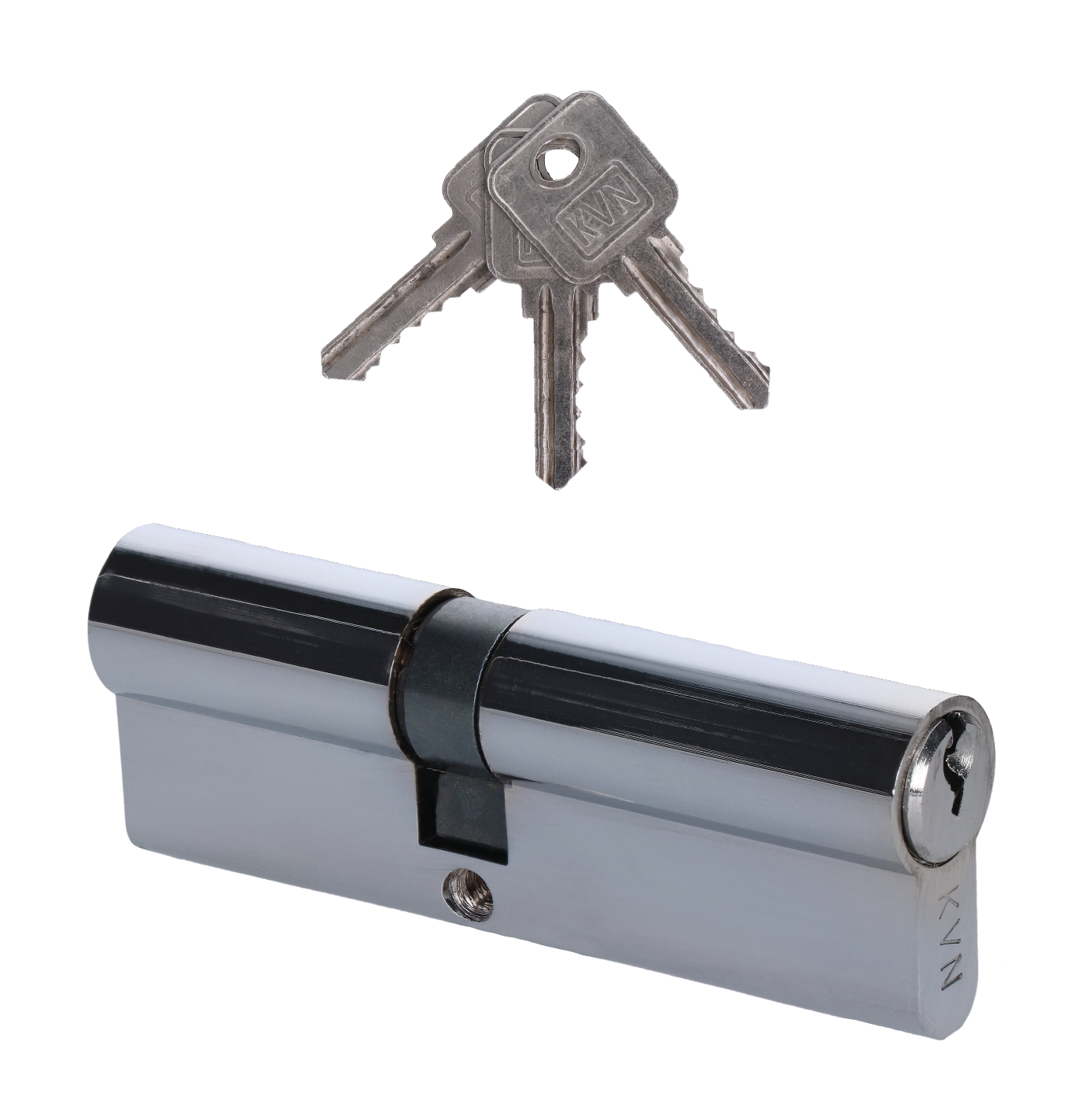 Cylindrická vložka EURO 40/50mm, niklová, 3 klíče, šroub M5x65mm