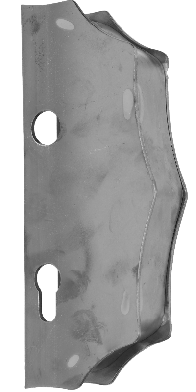 Kazetová sestava pro branku 230x93x40mm, otvor pro kliku ø 20mm, na profil 40x40mm, hladká, pro zámek ZM90/80