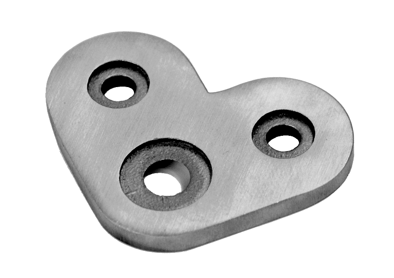 Nadpojovací deska plochá (úhel 90°), broušená nerez AISI 304