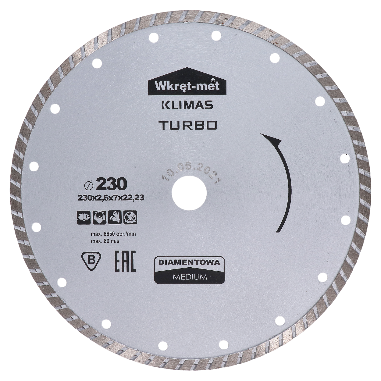 Turbo diamantový kotouč 230 x 2,6 x 22 mm