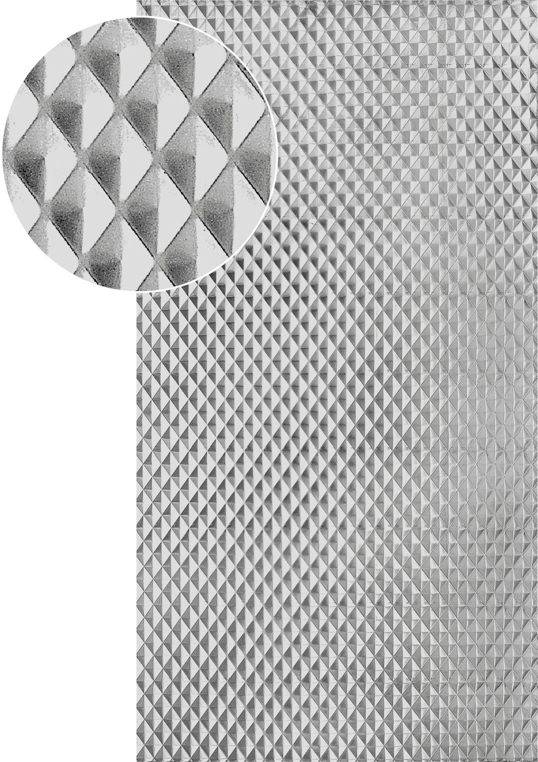 Plech pozinkovaný, 2000 x 1000 x 1,2 mm, 3D vzor jehlan