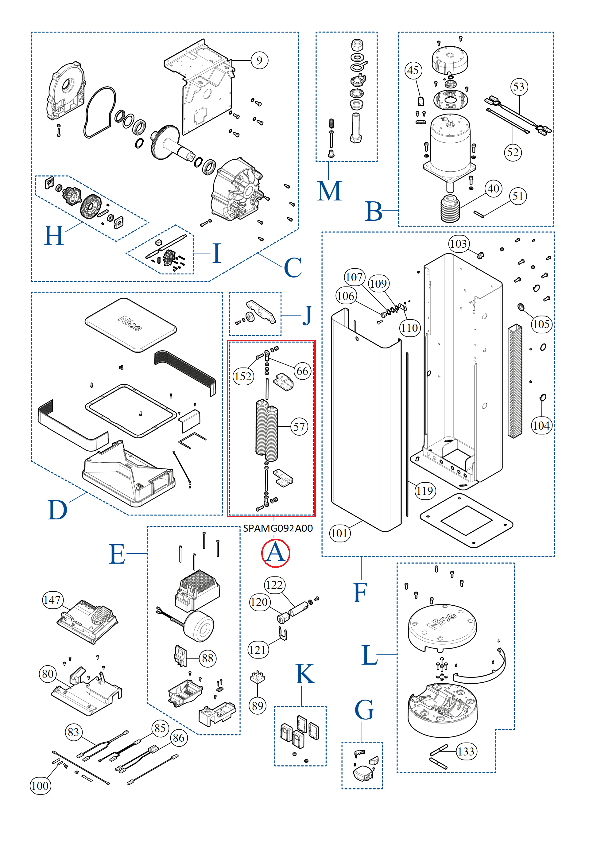 SPAMG092A00 kit pružiny pro M7BAR