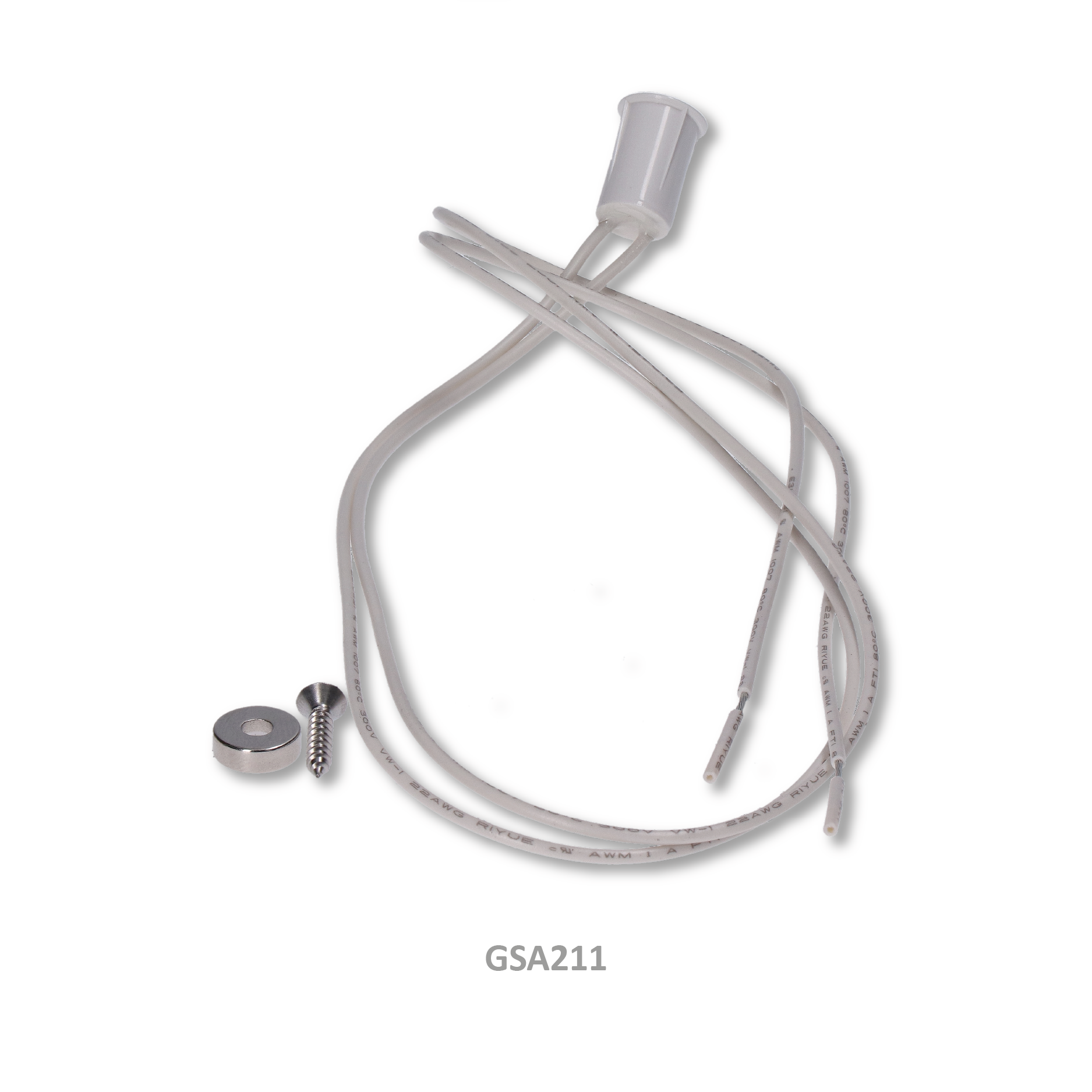 Magnetický bezdotykový spínač závrtný, s kabelem