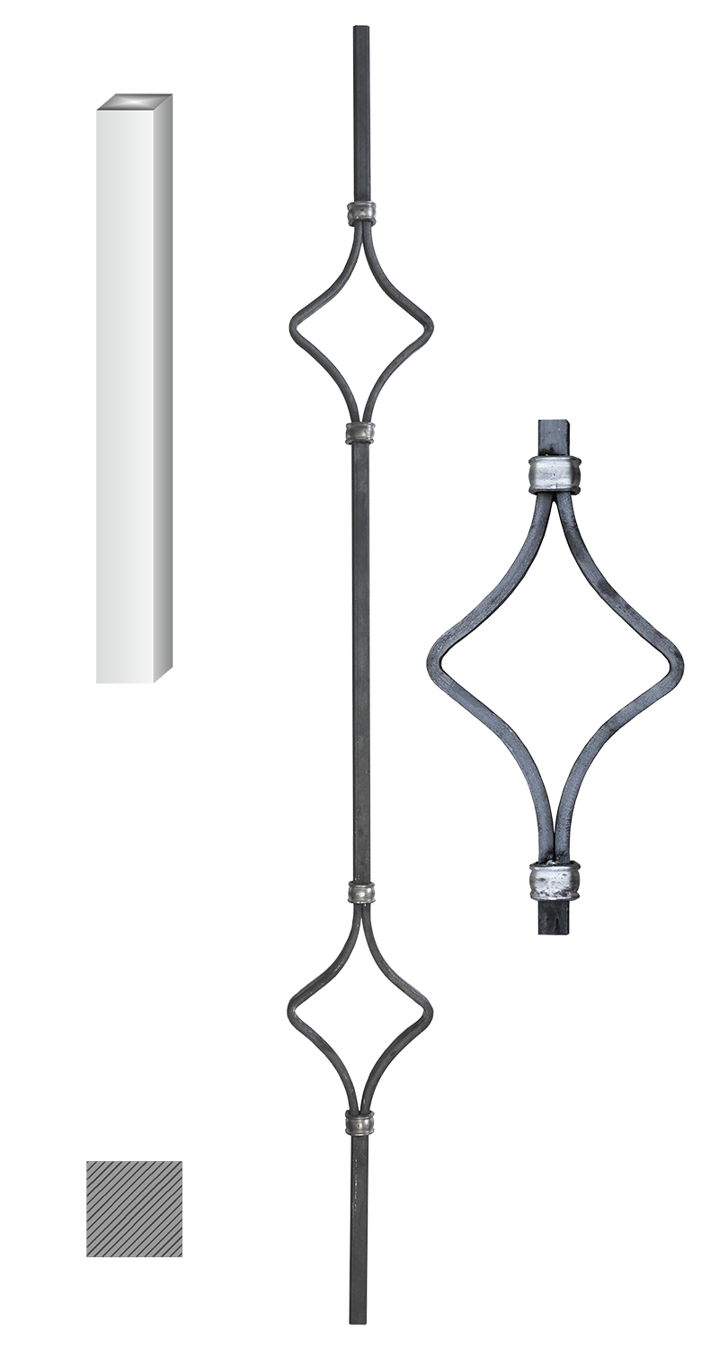 DOPRODEJ tyč 110 x 900 mm z profilu 12 x 12 mm