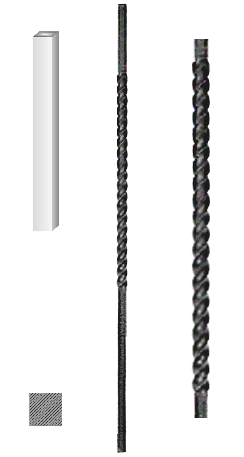 Tyč zábradlí 25 x 25 mm, L = 1300 mm